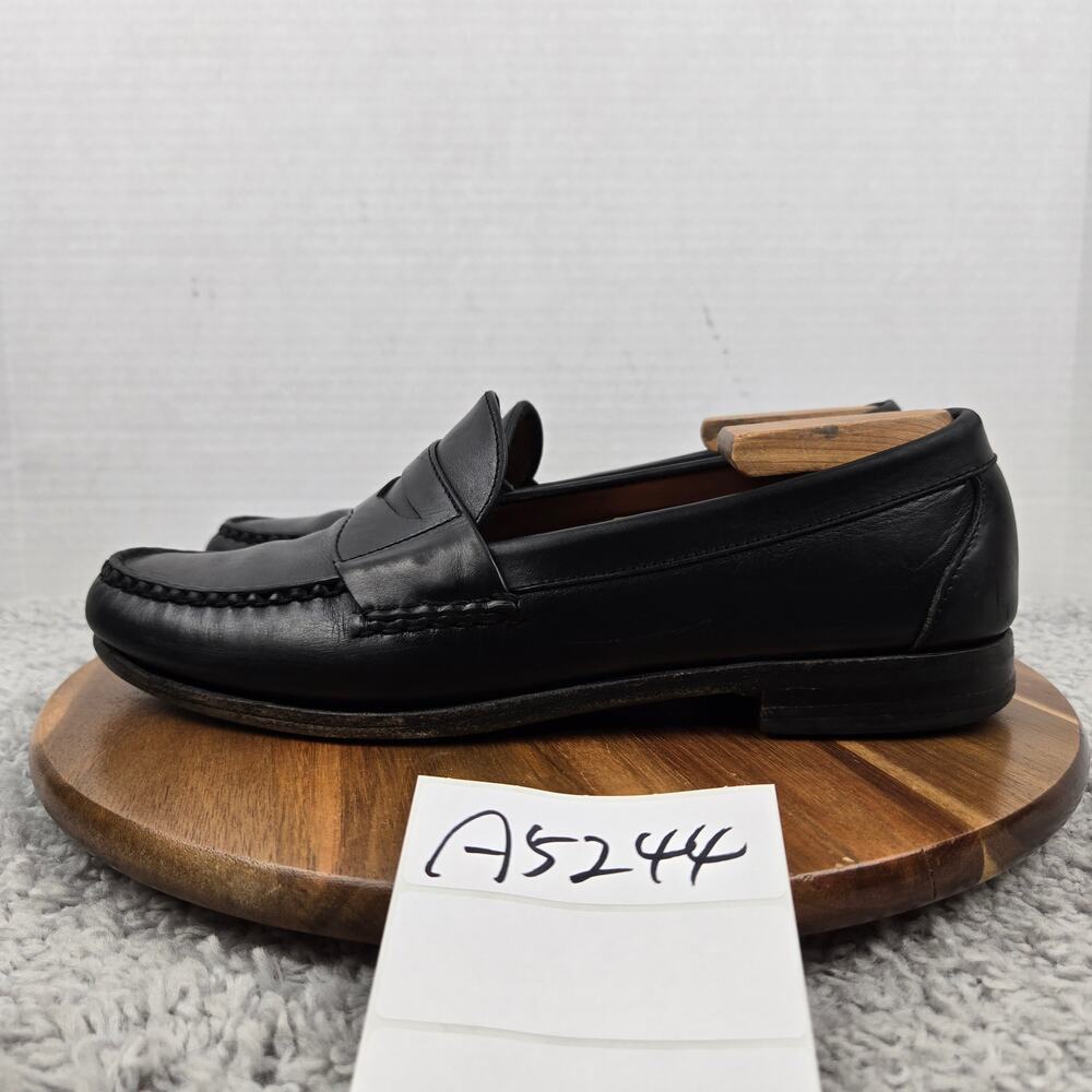 Allen Edmonds Mens 11D Kearney Black Leather Casual Office Pinch Penny Loafer
